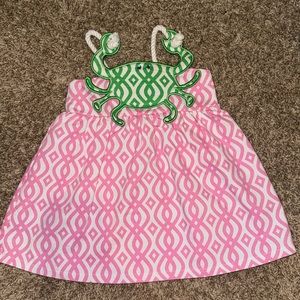Mud Pie toddler girl green and pink tank 24month/2t